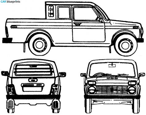 2008 Lada Niva 2329-01 Pick-up blueprint