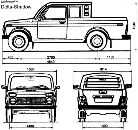 2000 Lada Niva 2329-01 Pick-up blueprint