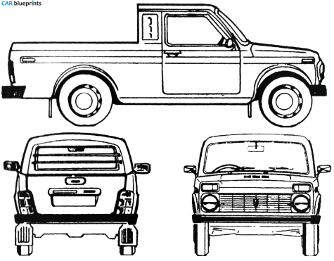 2008 Lada Niva 2329-02 Pick-up blueprint