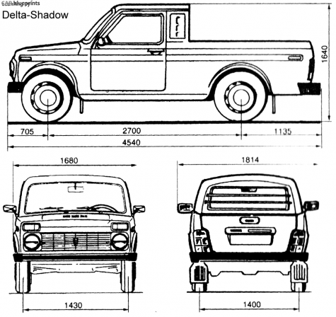 2000 Lada Niva 2329-02 Pick-up blueprint