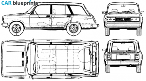 1985 Lada Nova Combi Wagon blueprint