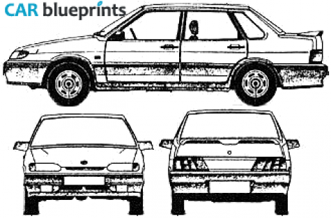 1997 Lada Samara 2115 Forma Sedan blueprint