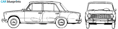 1986 Lada Nova 1200L Sedan blueprint