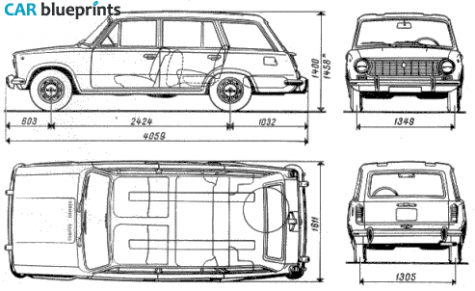 1979 Lada Riva 2102 Combi Wagon blueprint