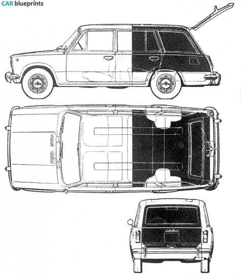 1995 Lada Riva 1300S Kombi Wagon blueprint