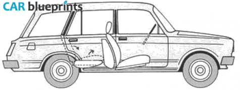 1995 Lada Riva 1600 Kombi Wagon blueprint