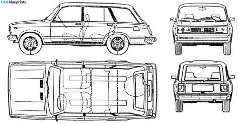 1995 Lada Riva 1700i Kombi Wagon blueprint