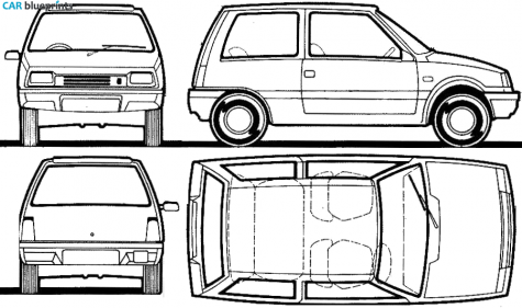 1988 Lada Oka 1111 Hatchback blueprint