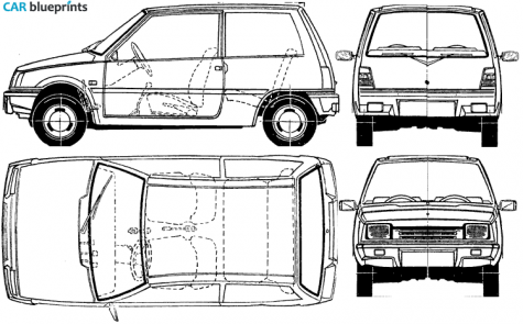 1999 Lada Oka 1111 Hatchback blueprint