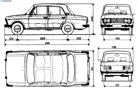 1976 Lada 2106 Sedan blueprint