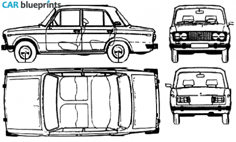 1995 Lada Riva 2106 Sedan blueprint