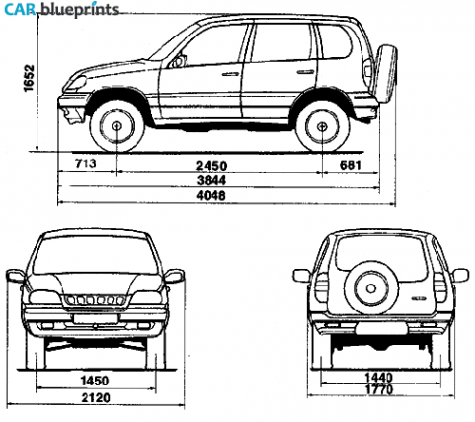 2001 Lada Niva 2123 SUV blueprint