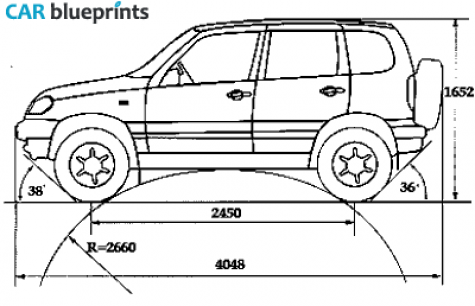 2002 Lada Niva 2123 SUV blueprint