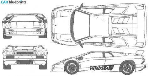 1999 Lamborghini Diablo Koenig Specials Coupe blueprint