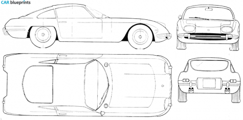 1964 Lamborghini 350 GT Coupe blueprint