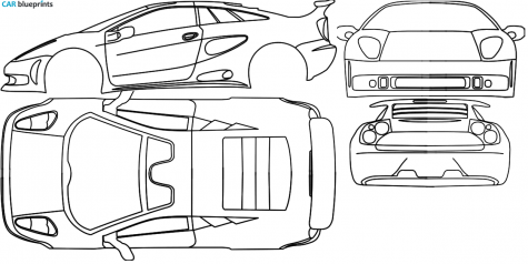 1995 Lamborghini Cala Coupe blueprint