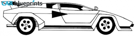 1974 Lamborghini Countach Coupe blueprint