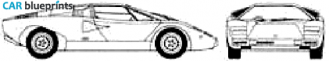 1974 Lamborghini Countach Coupe blueprint