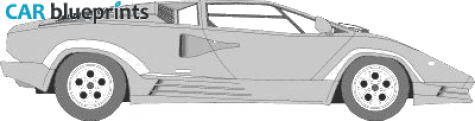 1988 Lamborghini Countach 25th Anniversary Coupe blueprint