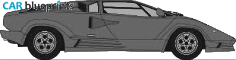 1988 Lamborghini Countach 25th Anniversary Coupe blueprint