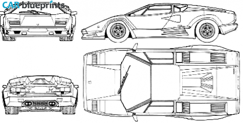 1988 Lamborghini Countach 25th Anniversary Coupe blueprint