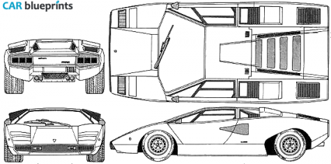 1974 Lamborghini Countach LP400 Coupe blueprint