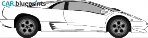 1990 Lamborghini Diablo Coupe blueprint