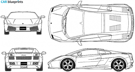 2005 Lamborghini Gallardo Coupe blueprint