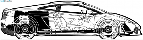 2009 Lamborghini Gallardo LP560 Coupe blueprint