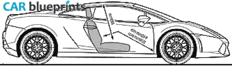 2009 Lamborghini Gallardo LP560 Coupe blueprint