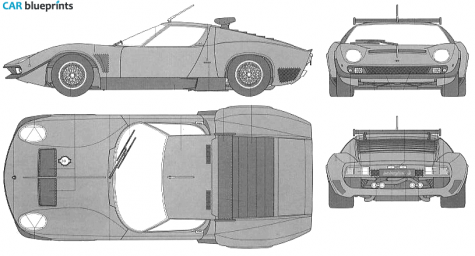 1975 Lamborghini Jota SVR Coupe blueprint