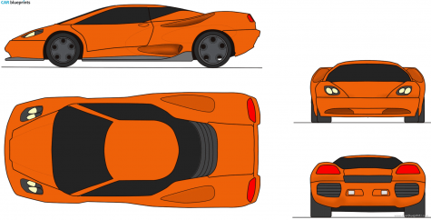 Lamborghini Kanto Coupe blueprint