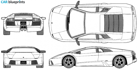 2004 Lamborghini Murcielago Coupe blueprint