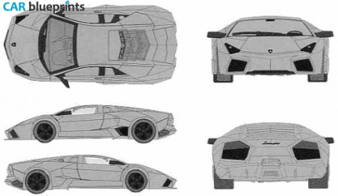 2008 Lamborghini Reventon Coupe blueprint