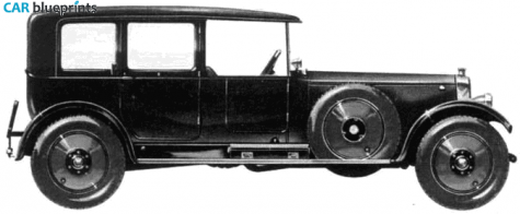 1927 Lanchester 40HP Limousine blueprint