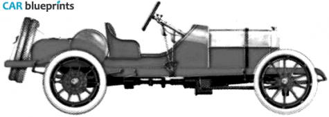 1908 Lancia Alpha GP OW blueprint