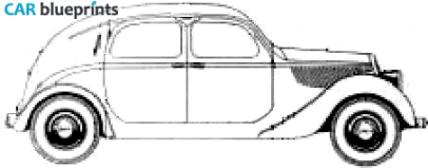 1937 Lancia Aprilia Sedan blueprint