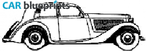 1934 Lancia Augusta SI Berlina 2-door Sedan blueprint