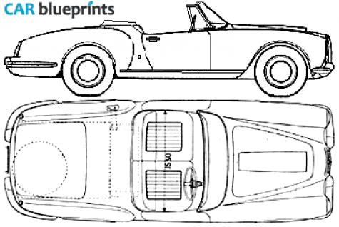 1955 Lancia Aurelia B24 Cabriolet blueprint