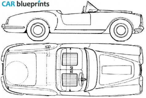 1955 Lancia Aurelia Spider Cabriolet blueprint