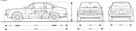 1960 Lancia Beta Coupe blueprint