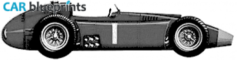 1955 Lancia D50 F1 GP OW blueprint