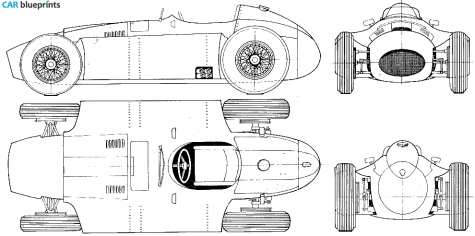 1954 Lancia D50 Cabriolet blueprint