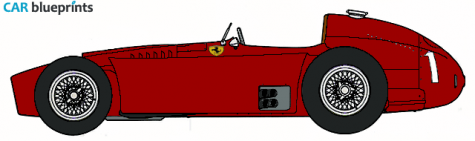 1956 Lancia Ferrari D50 F1 OW blueprint