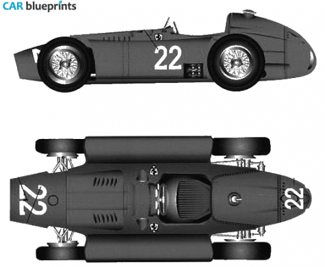 1955 Lancia Ferrari D50 Version C OW blueprint