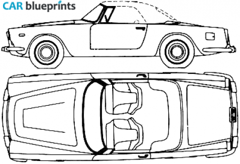 1963 Lancia Flaminia Convertible Cabriolet blueprint