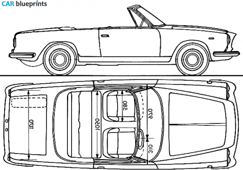 1967 Lancia Flavia Convertible Cabriolet blueprint