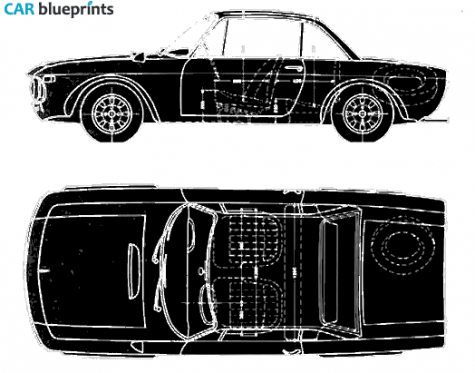 1963 Lancia Fulvia Rallye 16 HF Coupe blueprint