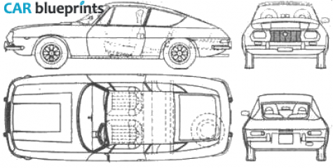 1967 Lancia Fulvia Sport Zagato Coupe blueprint