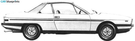 1976 Lancia Gamma Coupe blueprint